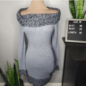 Gray sweater dress